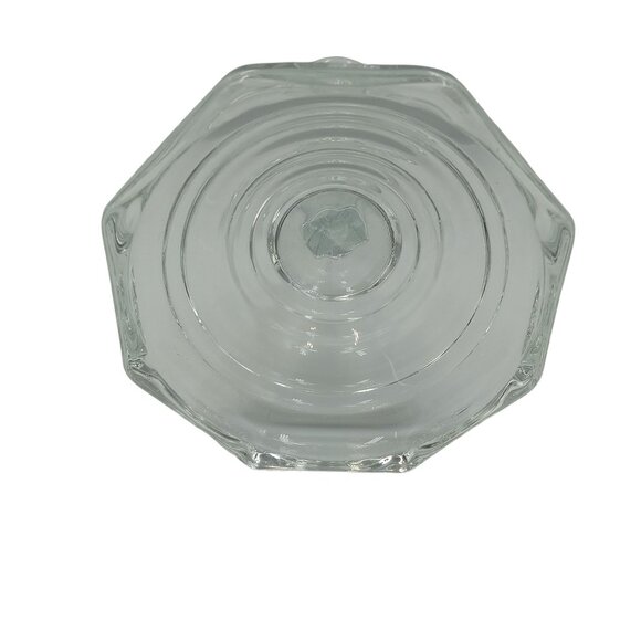 Vintage Crucifix Clear and Frosted Glass Candle Holder Jesus Christ on Cross INR - Picture 5 of 9